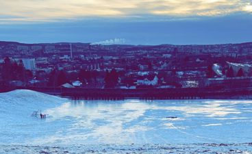 Bildet viser vinter i Oslo